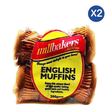 Millbakers English Muffins 300g x2