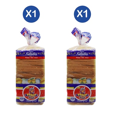 Supa Loaf White Sliced Bread 600g x2