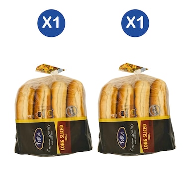 Festive Long Sliced Rolls 350g x2