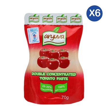 Aryuva Double Concentrated Tomato Paste 70g x6
