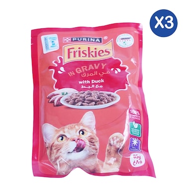 Friskies Duck in Gravy Cat Food 85g x3