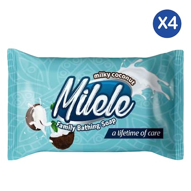 Milele Milky Coconut Bathing Soap 125g X4