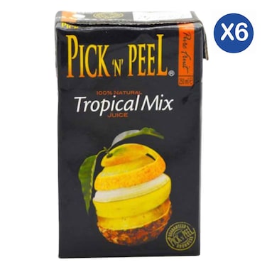 Pick N Peel Tropical Mix 250ml x6