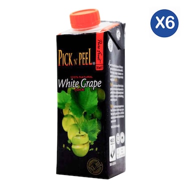Pick N Peel White Grape 250ml x6