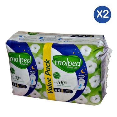 Molped Ultra Soft Extra Long 14pcs x2