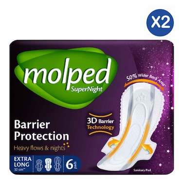 Molped  Night Pads Extra 6pcs x2