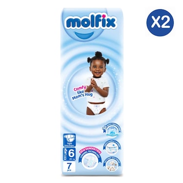 Molfix  Xxl No6 7pcs 20-25kg Small x2