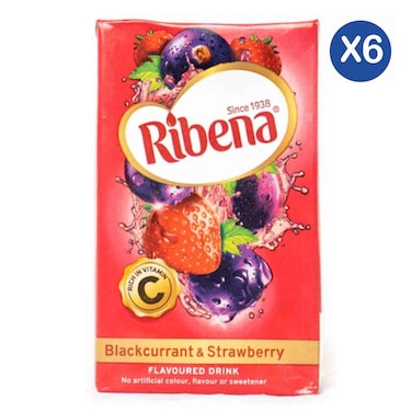 Ribena Blackcurrant, Strawberry 250ml x6