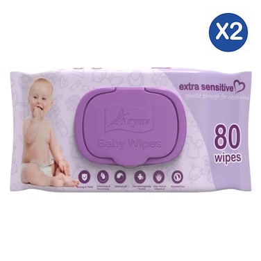 Aryuv Baby Wipes 80pcs x2