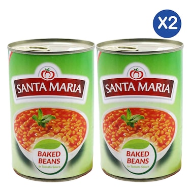 Santa Maria Baked Beans in Tomato Sauce 400g x2