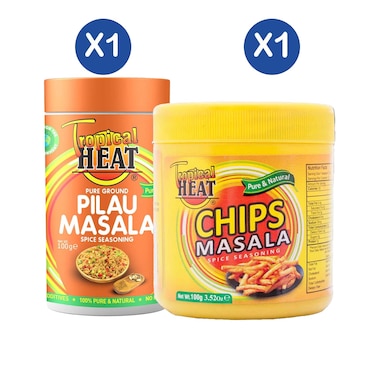 Tropical Heat Pilau Masala + Chips Masala 100g Bundle