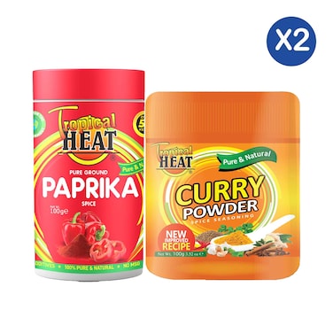 Tropical Heat Paprika + Curry Powder 100g Bundle