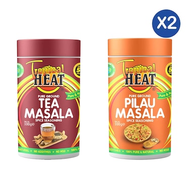 Tropical Heat Tea Masala + Pilau Masala 100g Bundle