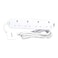 Terminator TPB 14-3M 4-Way Power Extension Socket White 3m
