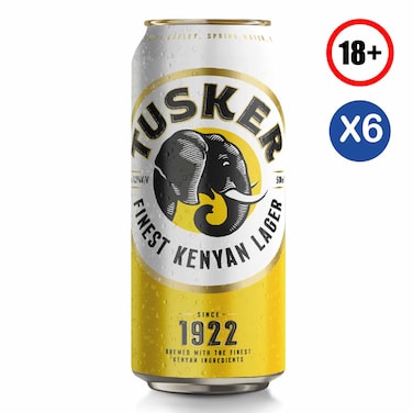 Tusker Lager Beer Can 500ml &times;6