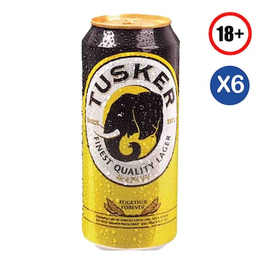 Tusker Beer Lager Can 330mlx6