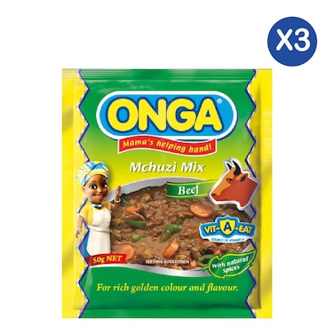 Onga Beef Seasoning Sachet 50g &times;3
