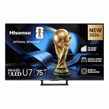 Hisense U7S MiniLED Smart TV 75 Inch 4K UHD 144Hz 75U7S