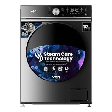 VON Front Load Washer Dryer 10/7kg 1200RPM Inverter Dark Silver VWD-1076FVSS