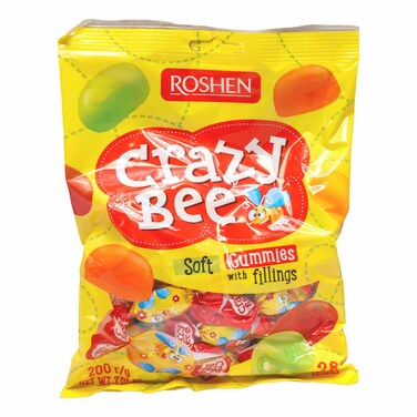 Roshen Crazy Bee Fruity Soft Gummies with Fillings 200g