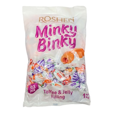 Roshen Minky Binky Toffee and Jelly Filled Candies 1kg
