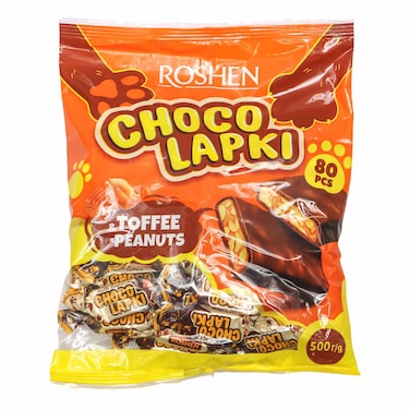 Roshen Choco Lapki Toffee with Peanuts 500g