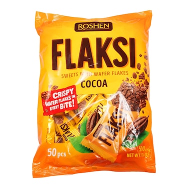 Roshen Flaksi Cocoa Wafer Candies 500g