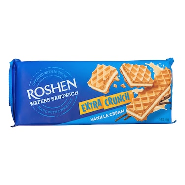 Roshen Extra Crunch Vanilla Cream Wafers 142g