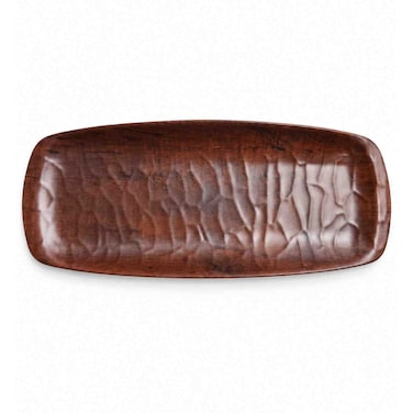 Tria Hybrid Wooden Wavy Square Plate 19x11cm