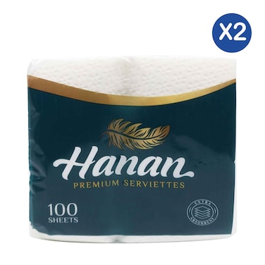 HANAN SERVIETTES 2PLY X2
