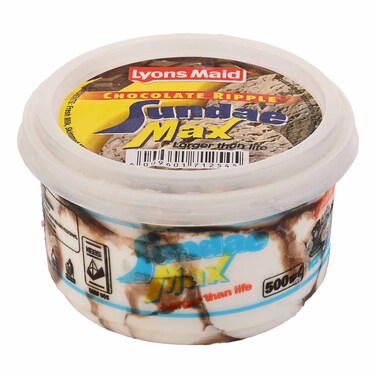 Lyons Maid Chocolate Ripple Ice Cream 500Ml
