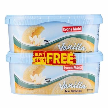 Lyons Maid Vanilla Ice Cream 1L Value Pack