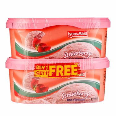 Lyons Maid Ice Cream Strawberry Pack 1l