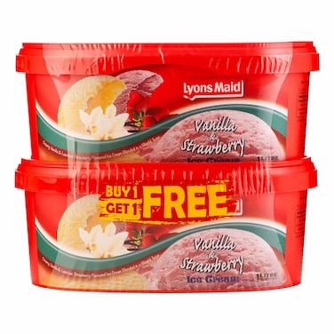 Lyons Maid Vanilla &amp; Strawberry Ice Cream 1L Value Pack