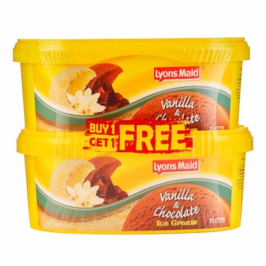 Lyons Maid Vanilla &amp; Chocolate Ice Cream 1L Value Pack