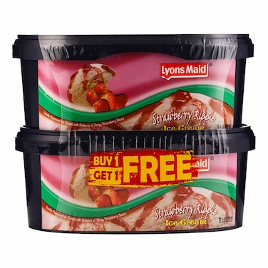 Lyons Maid Strawberry Ripple Ice Cream 1L Value Pack