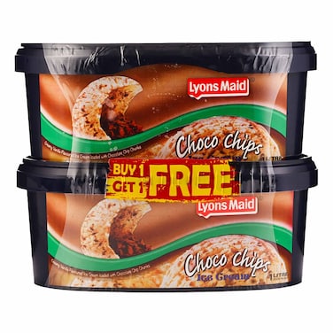 Lyons Maid Choco Chips Ice Cream 1L Value Pack