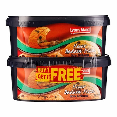 Lyons Maid Kesar Badam Pista Icecream 1L Value Pack