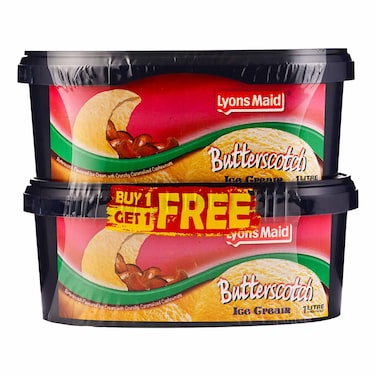 Lyons Maid Butterscotch Ice Cream 1L Value Pack