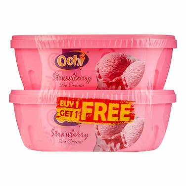 Ooh! Strawberry Ice Cream 1L Value Pack