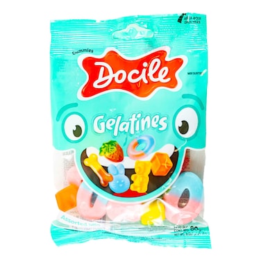 Docile Gelatines Mix Fruits  Jelly Candies 80g