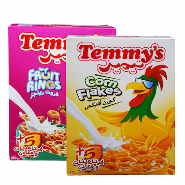 Temmys Fruitring 250G+Cornflakes 250g