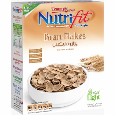 Temmy's Nutrifit Bran Flakes Breakfast Cereals 250G