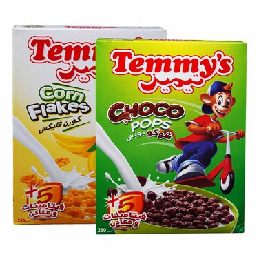 Temmys Cornflakes 250G+Choco Pop 250g
