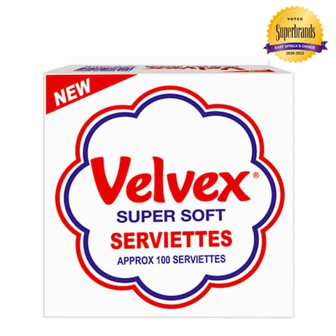 VELVEX SERVIETTES WHITE PLAIN