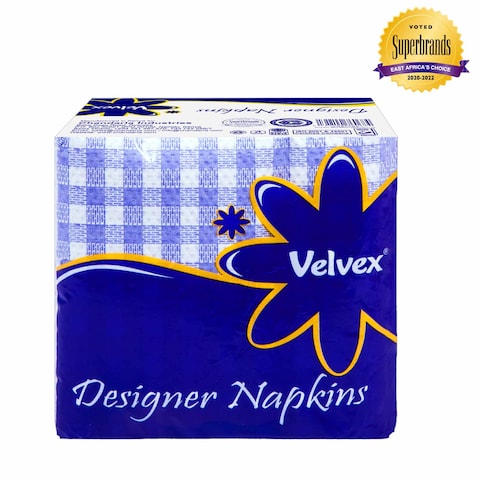 VELVEX SERVIETTES BLUE DESIGN