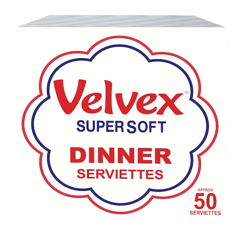 Velvex Napkin White Elegance 50 sheets