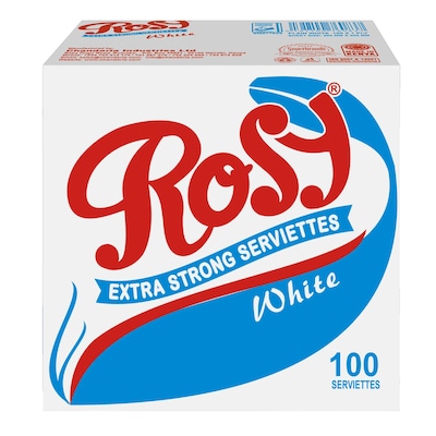 Rosy Serviettes White 100 sheets