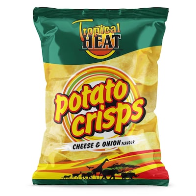 Tropical Heat Snacks Cheese&Onion Potato Crisps  50G