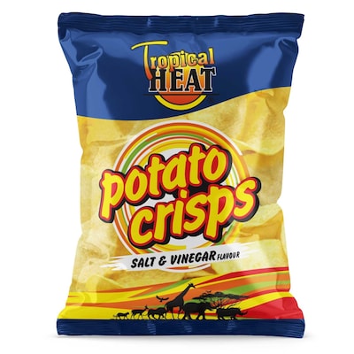 Tropical Heat Snacks Salt&Vinegar Potato Crisps 50G